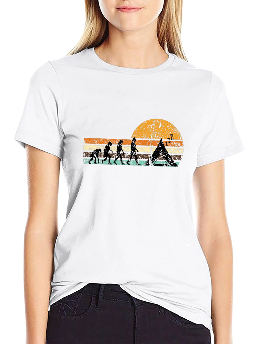 Evolution of Camping Graphic T-Shirt