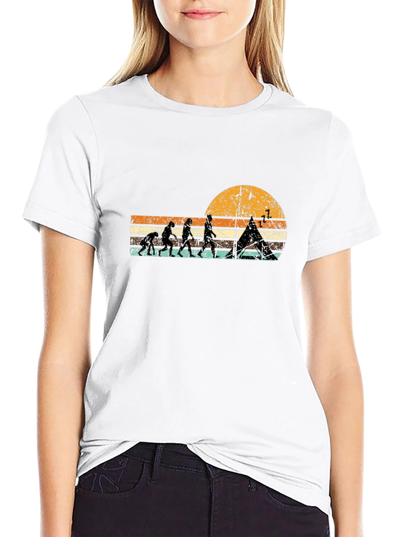 Evolution of Camping Graphic T-Shirt
