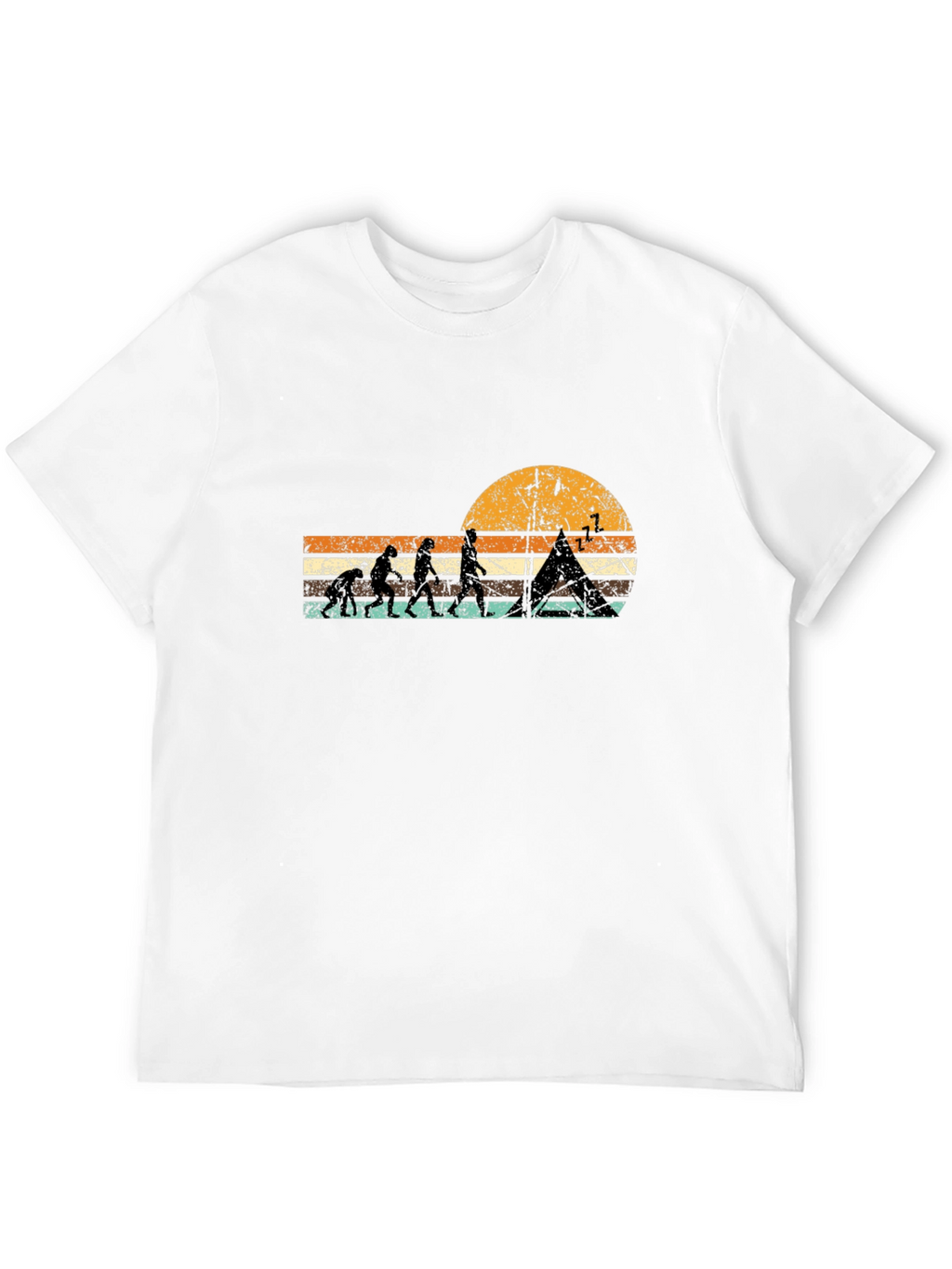 Evolution of Camping Graphic T-Shirt