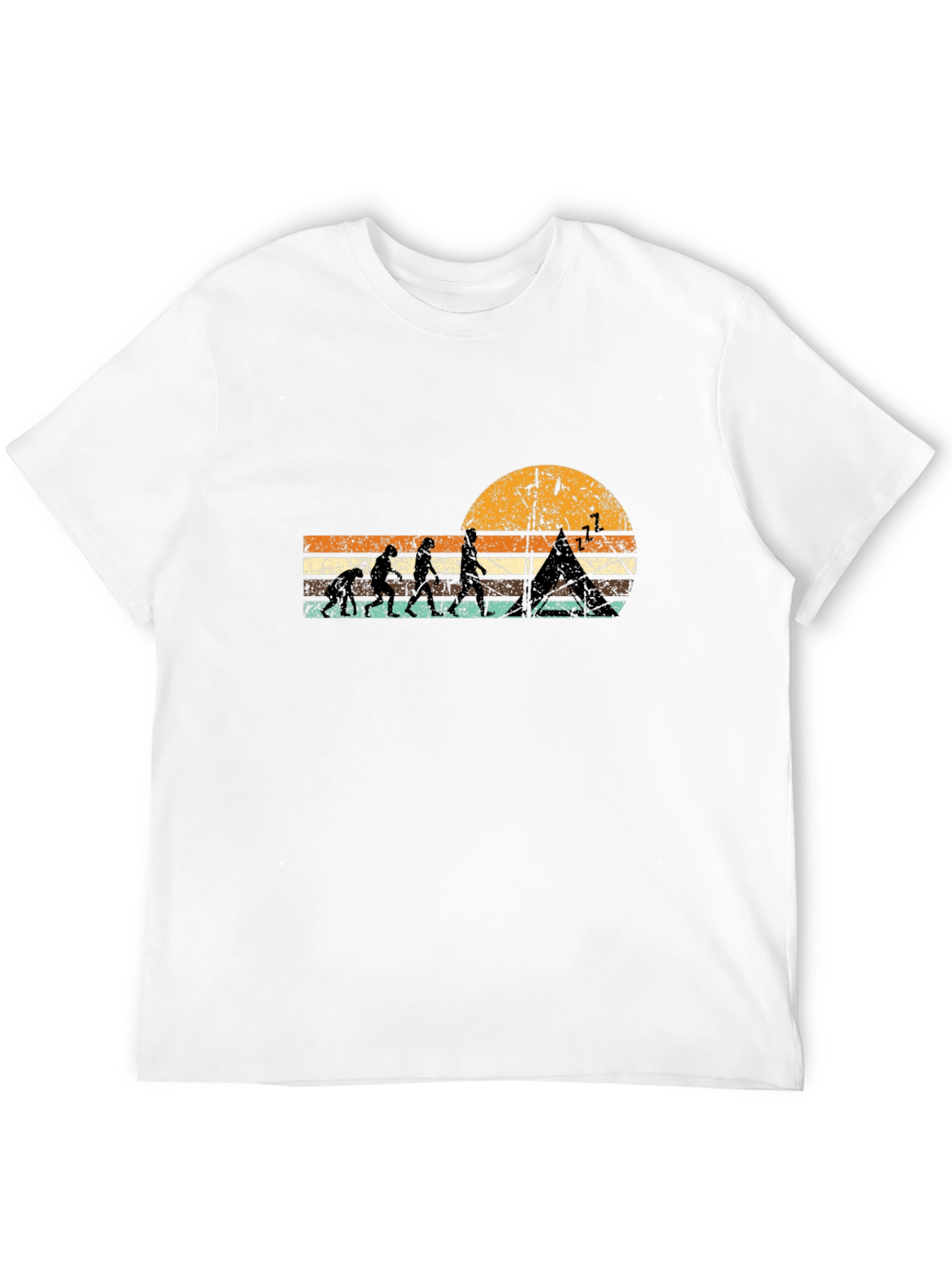 Evolution of Camping Graphic T-Shirt