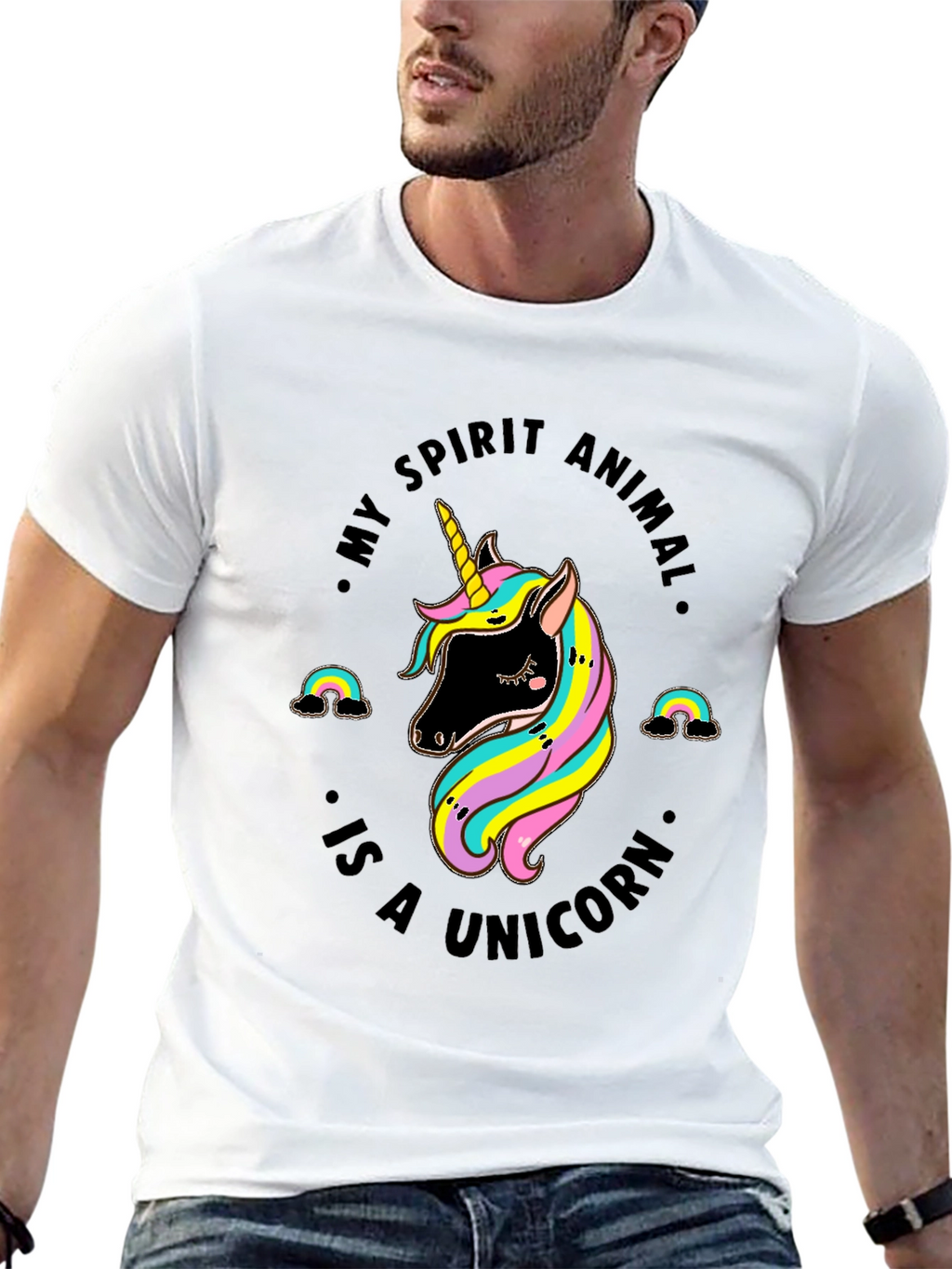 Unicorn Spirit Animal Graphic Tee