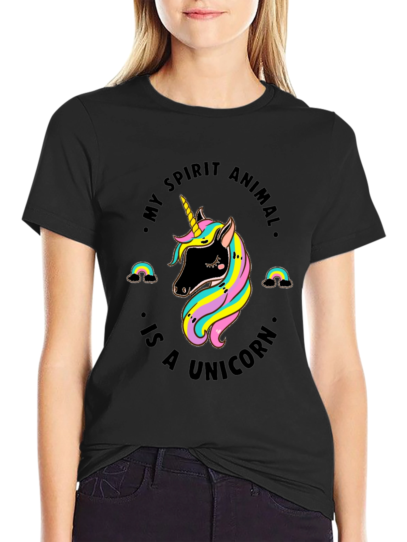 Unicorn Spirit Animal Graphic Tee