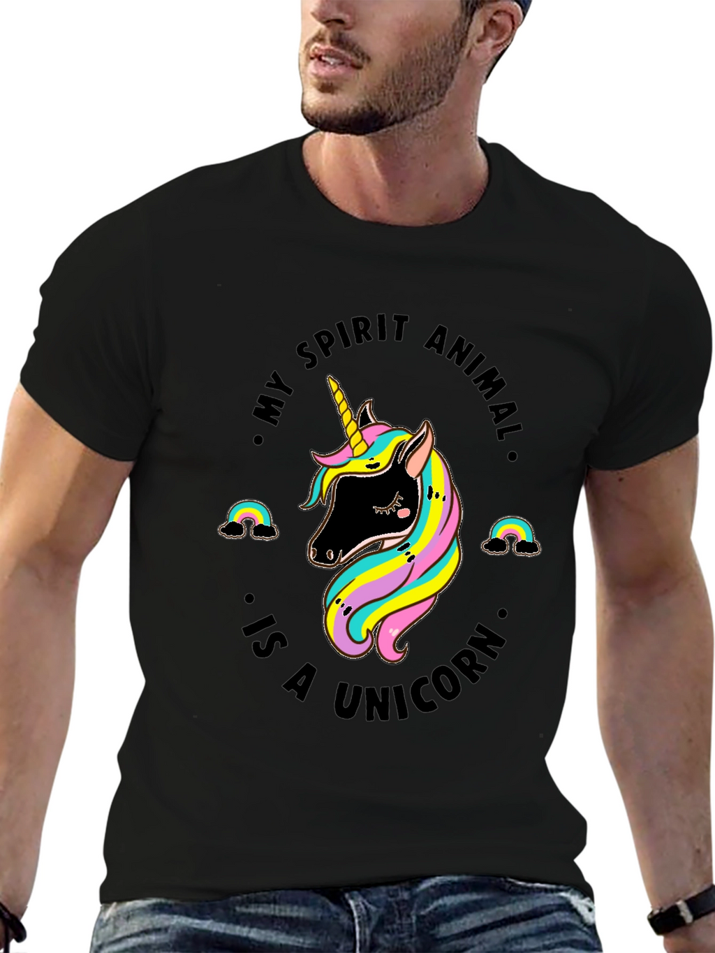 Unicorn Spirit Animal Graphic Tee