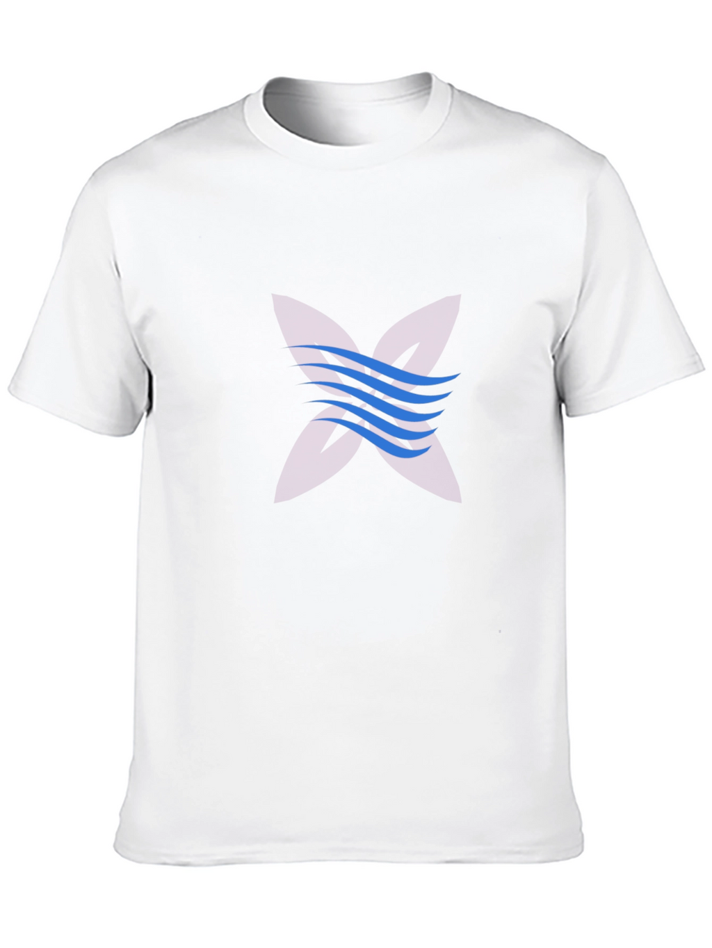 Black Graphic Tee with Abstract Wave Design