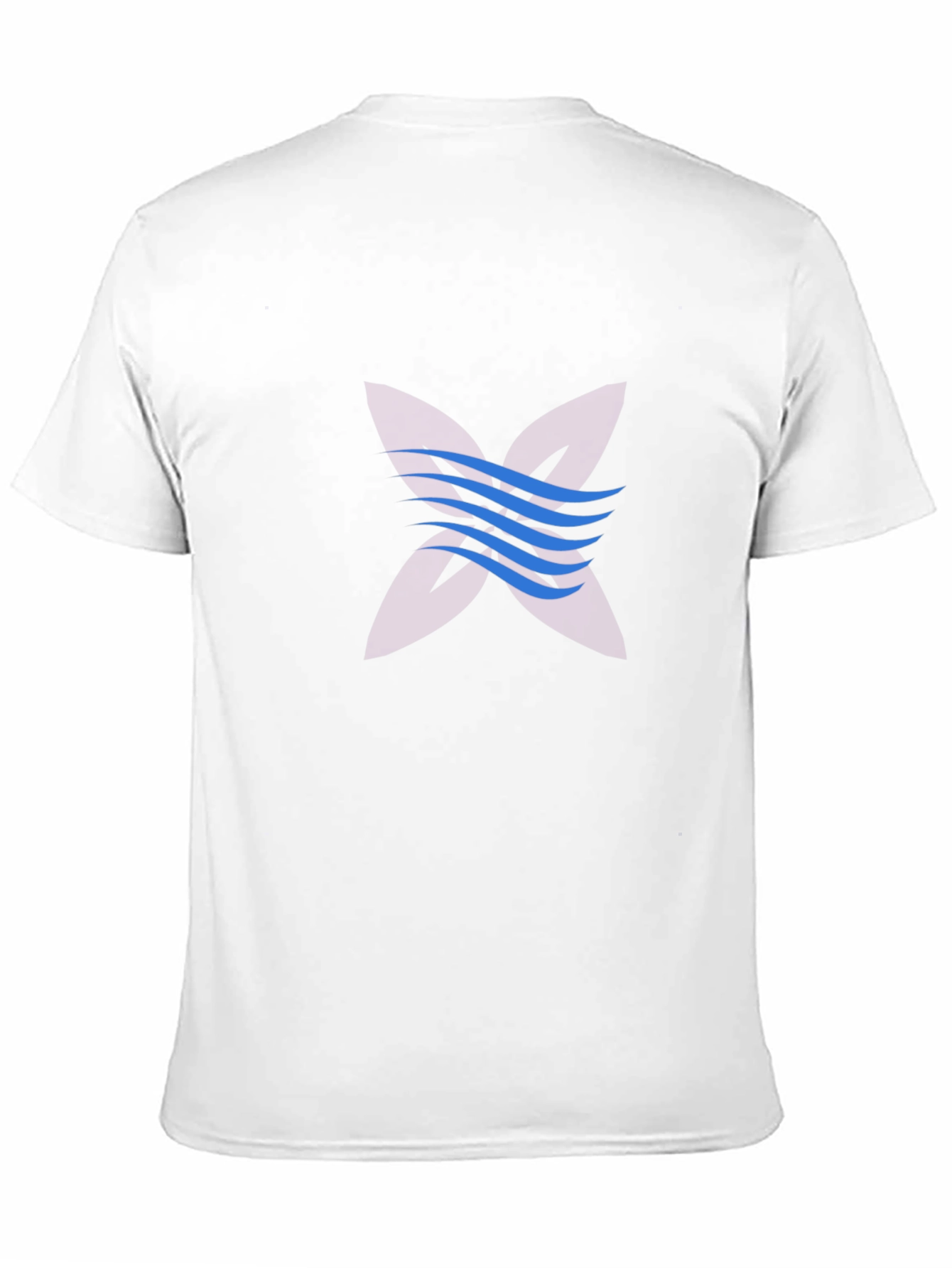 Black Graphic Tee with Abstract Wave Design