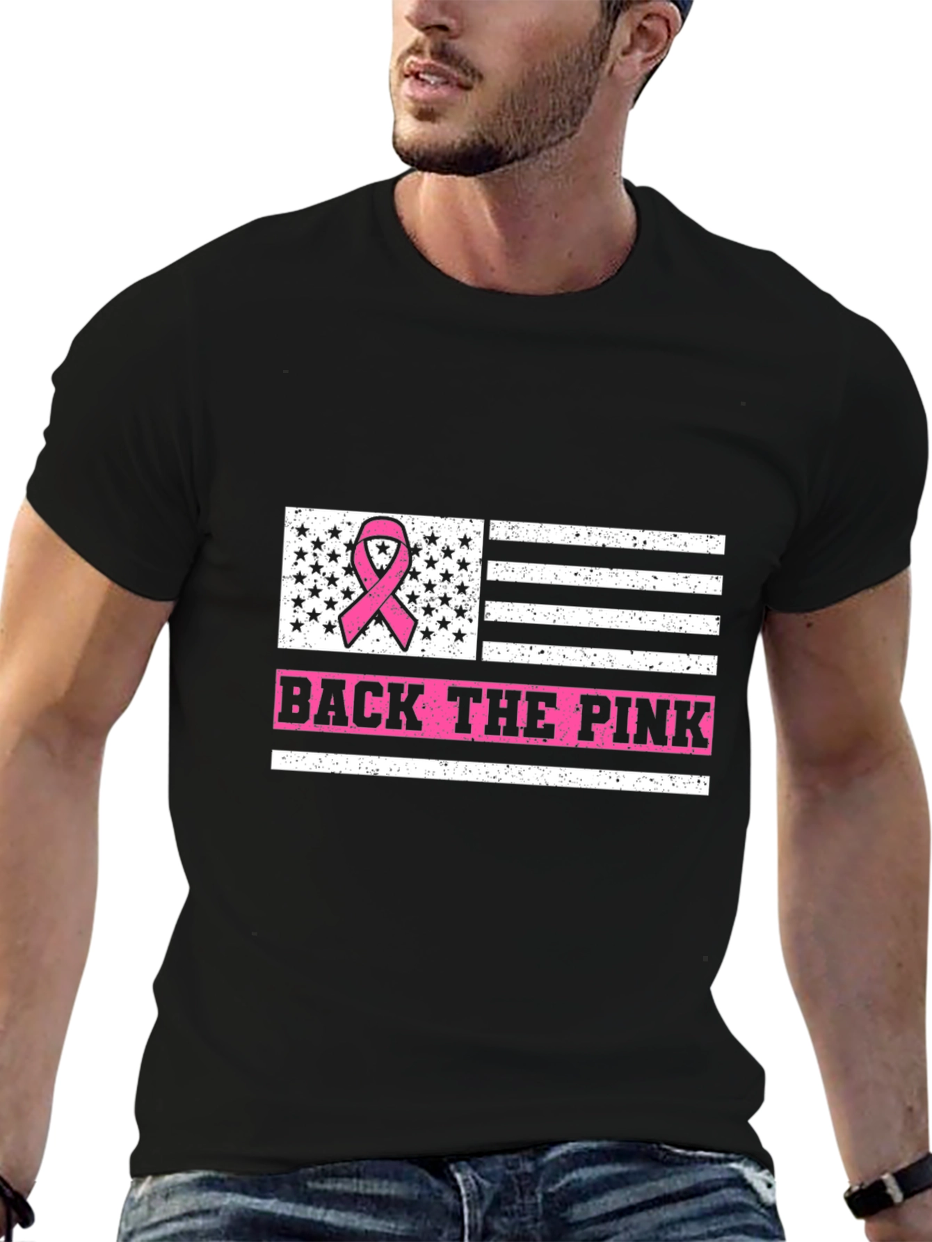 Back the Pink Breast Cancer Awareness Graphic Tee