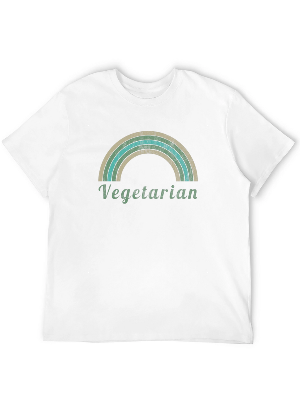 Vegetarian Rainbow Graphic T-Shirt - Unisex Black Tee