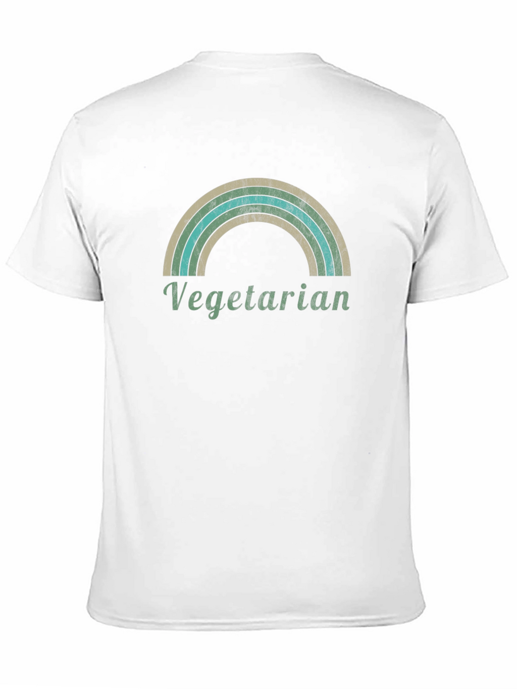 Vegetarian Rainbow Graphic T-Shirt - Unisex Black Tee