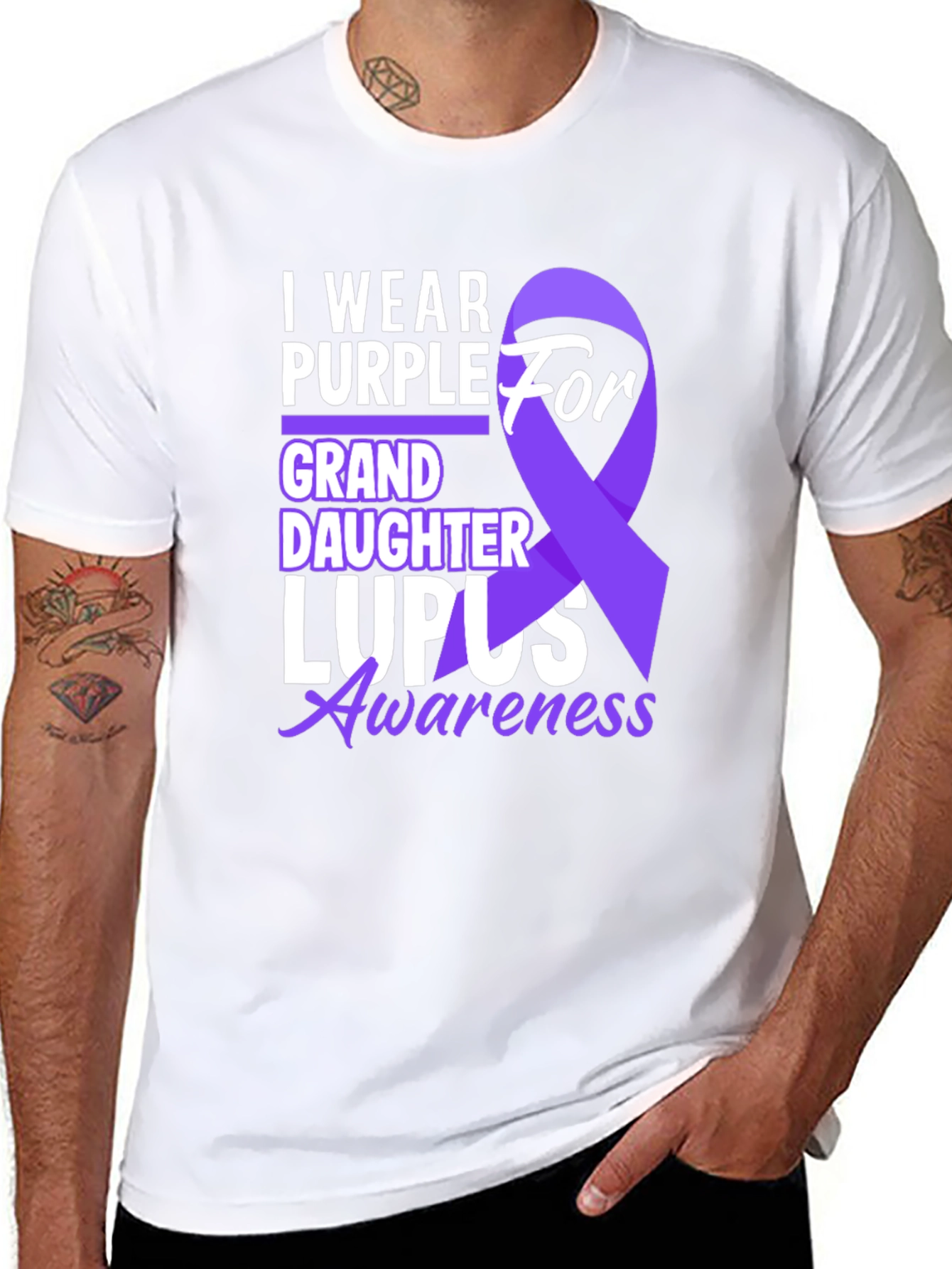 Purple Lupus Awareness Granddaughter T-Shirt