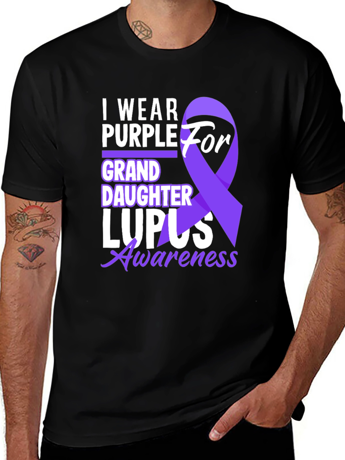 Purple Lupus Awareness Granddaughter T-Shirt