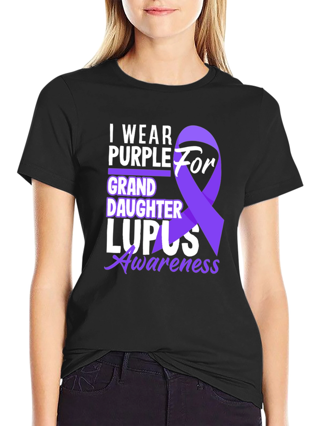 Purple Lupus Awareness Granddaughter T-Shirt