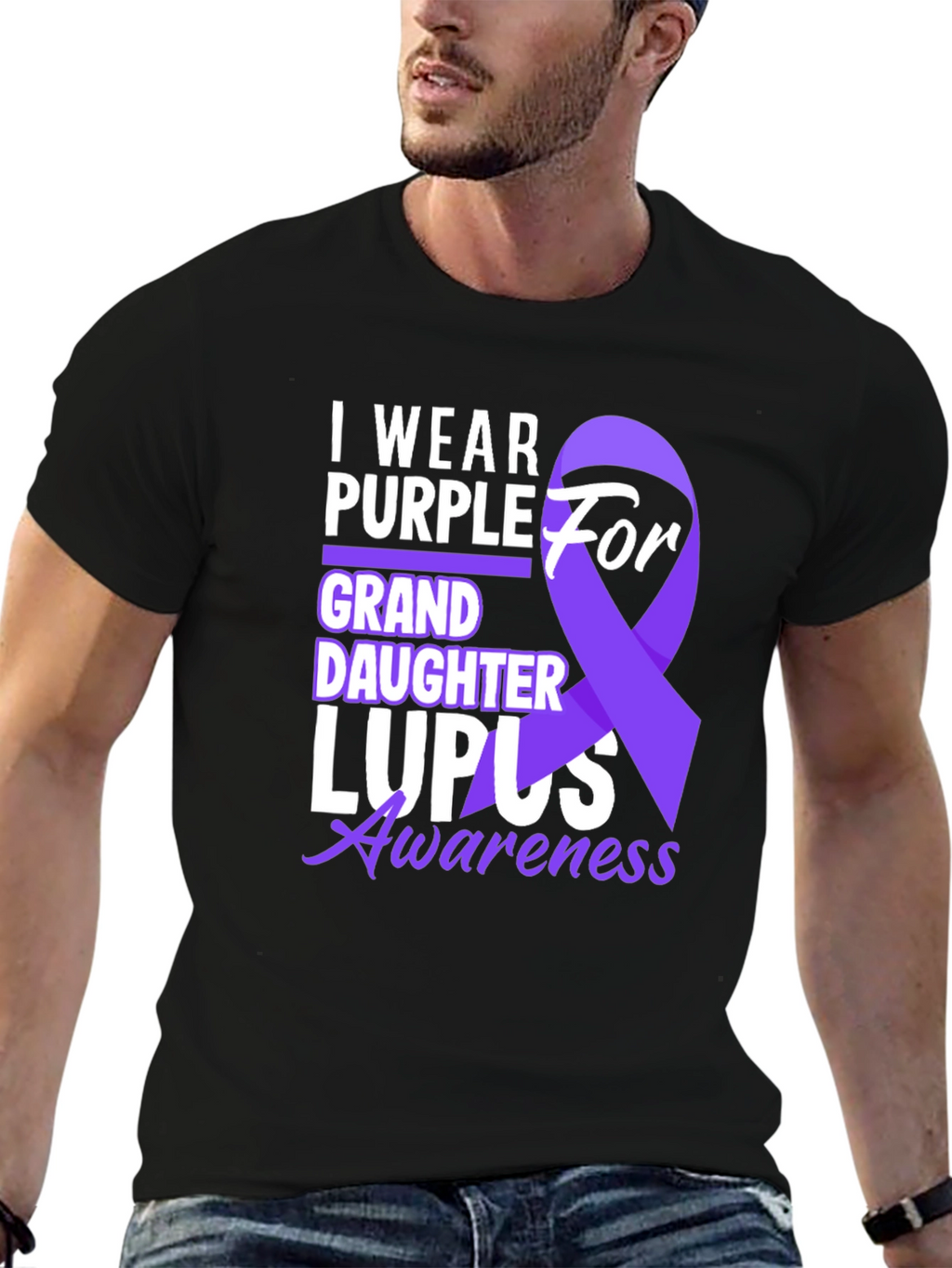 Purple Lupus Awareness Granddaughter T-Shirt