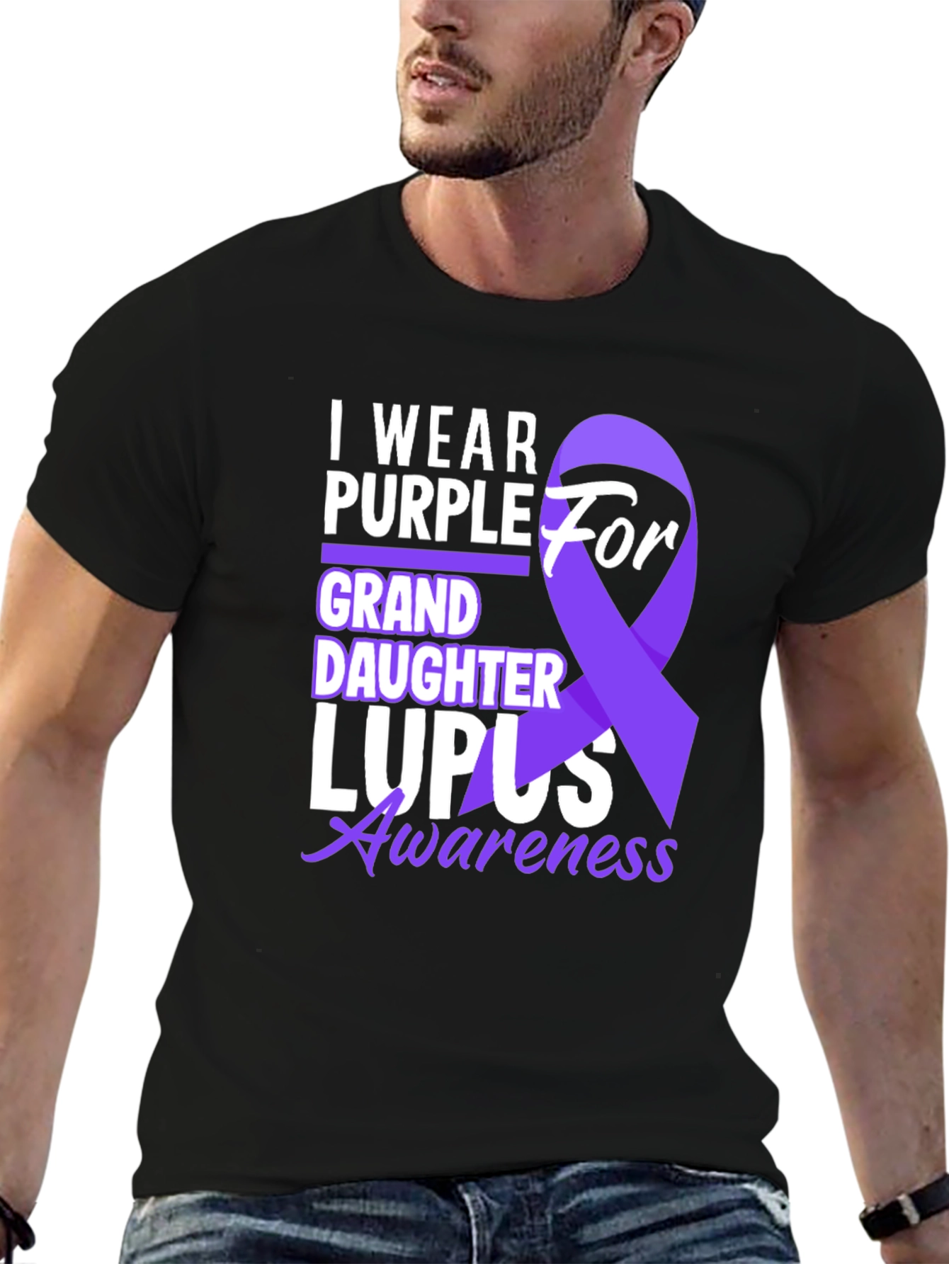 Purple Lupus Awareness Granddaughter T-Shirt