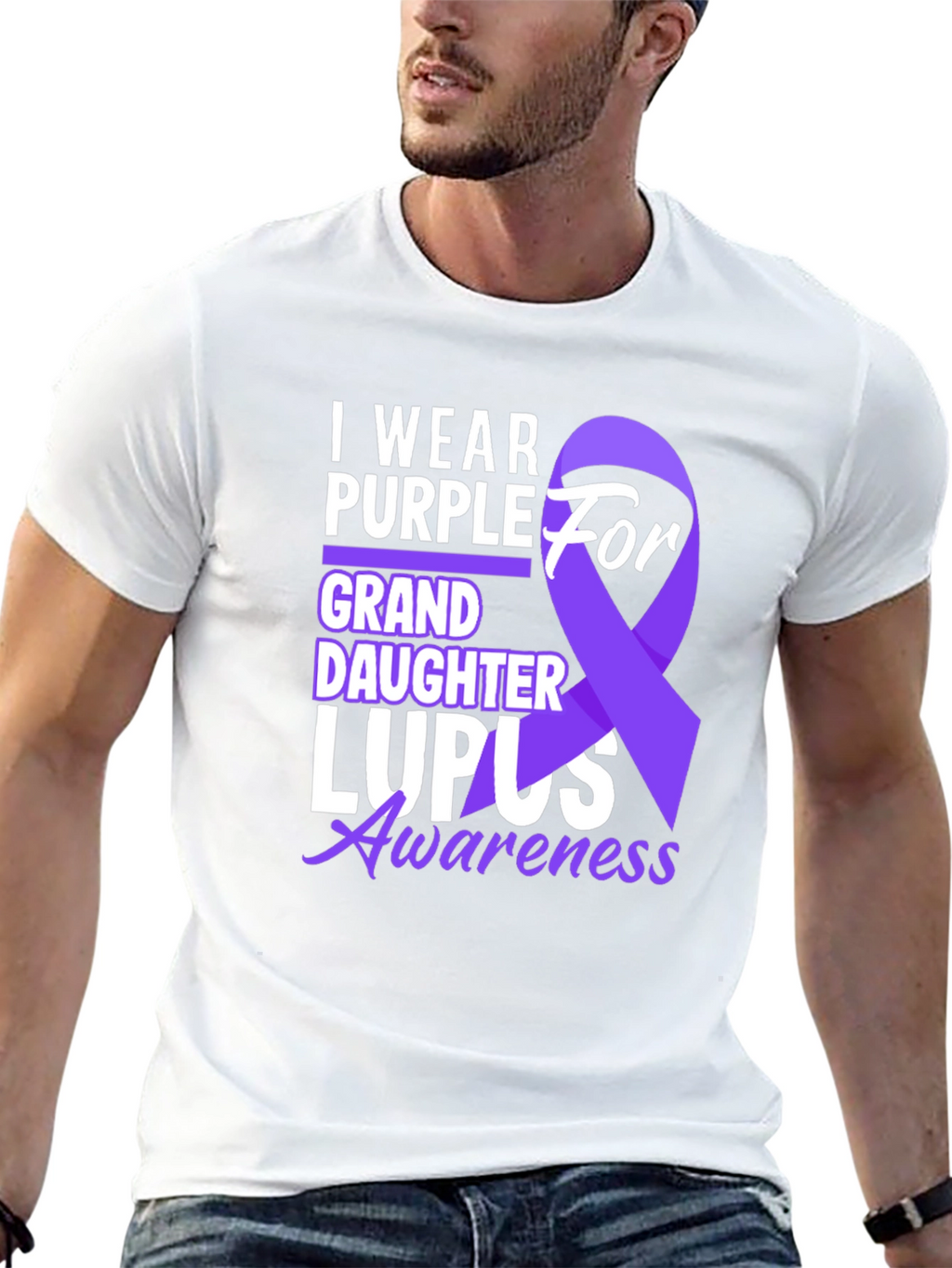 Purple Lupus Awareness Granddaughter T-Shirt