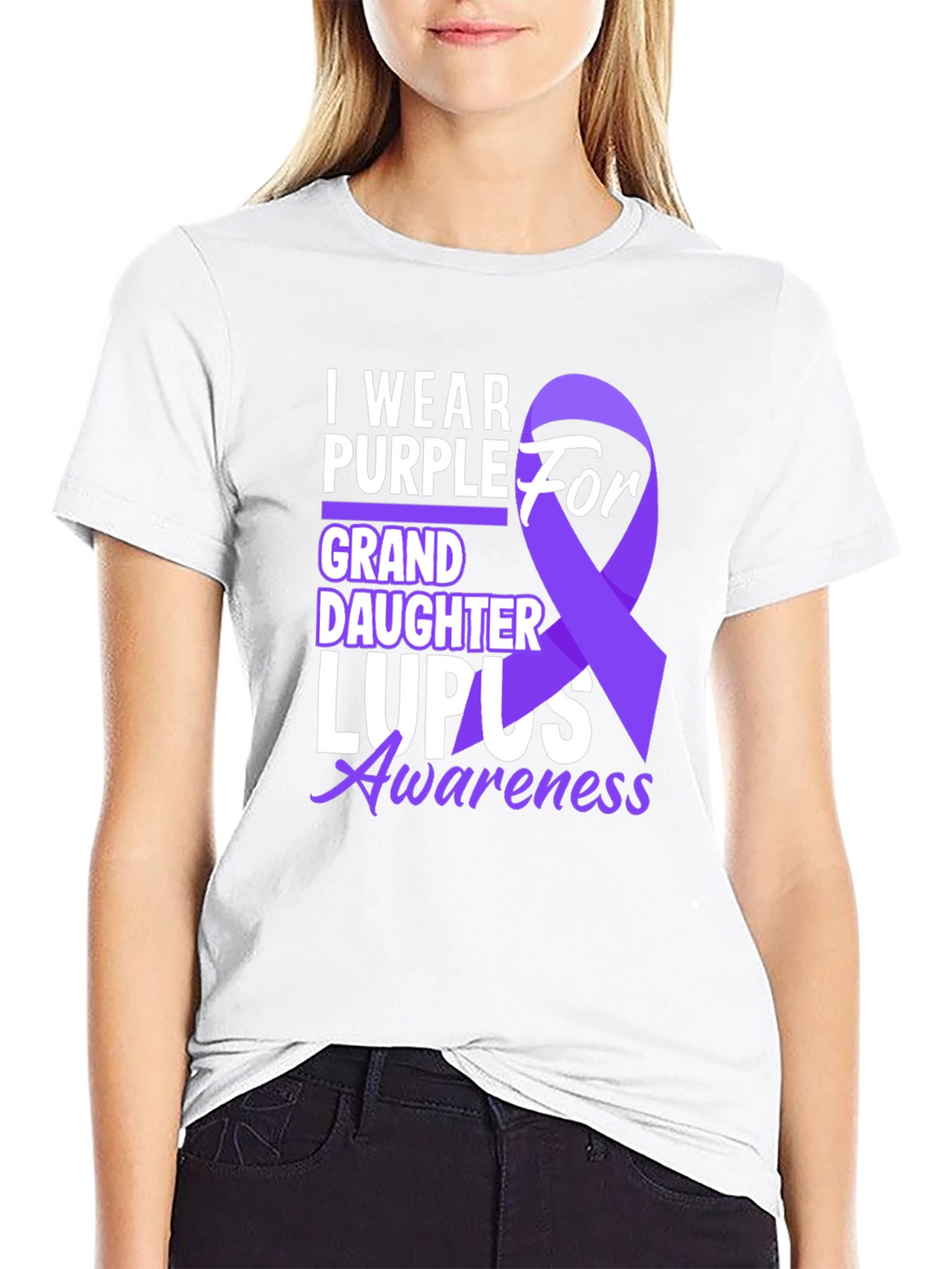 Purple Lupus Awareness Granddaughter T-Shirt