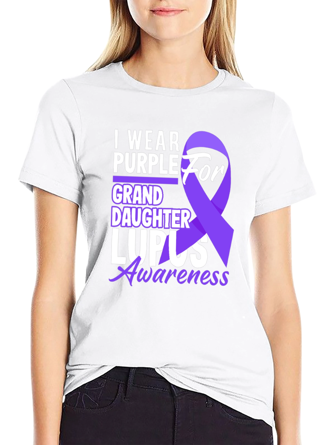 Purple Lupus Awareness Granddaughter T-Shirt