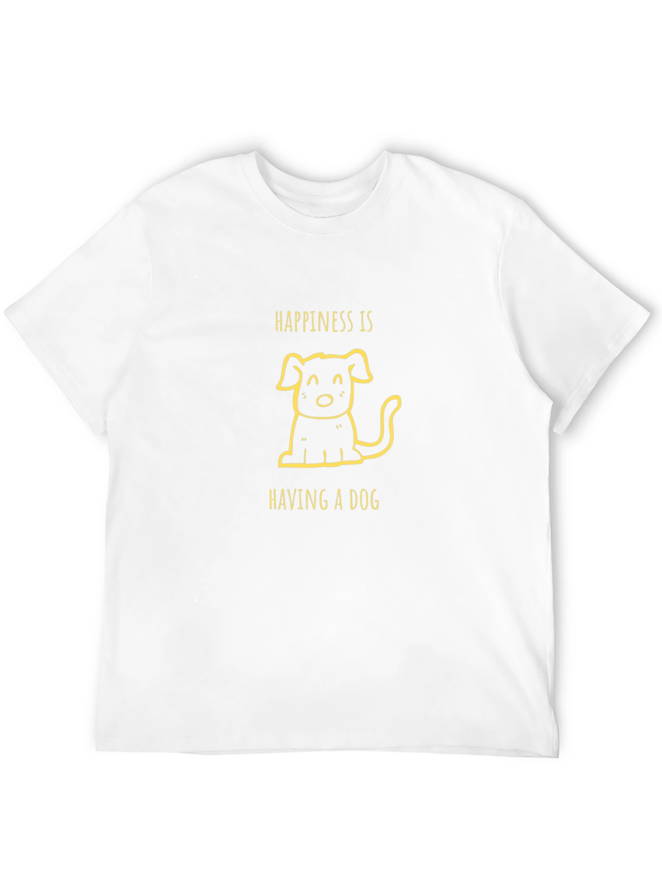 Happiness is Having a Dog Black T-Shirt