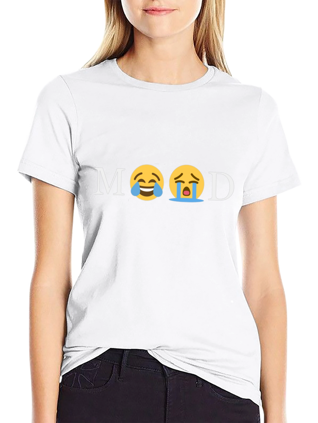 Mood Emoji Graphic Print T-Shirt