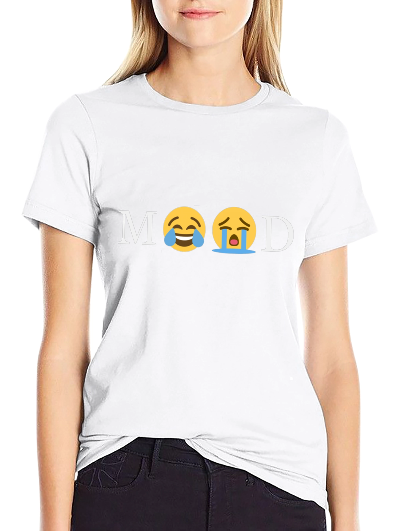 Mood Emoji Graphic Print T-Shirt
