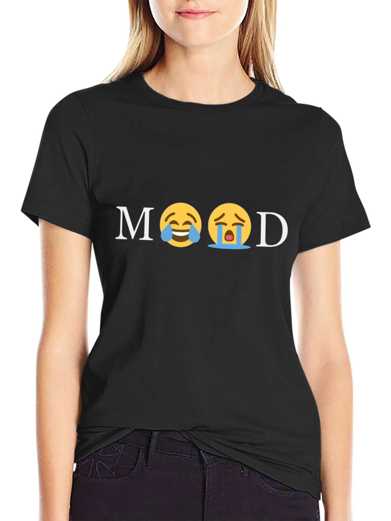 Mood Emoji Graphic Print T-Shirt