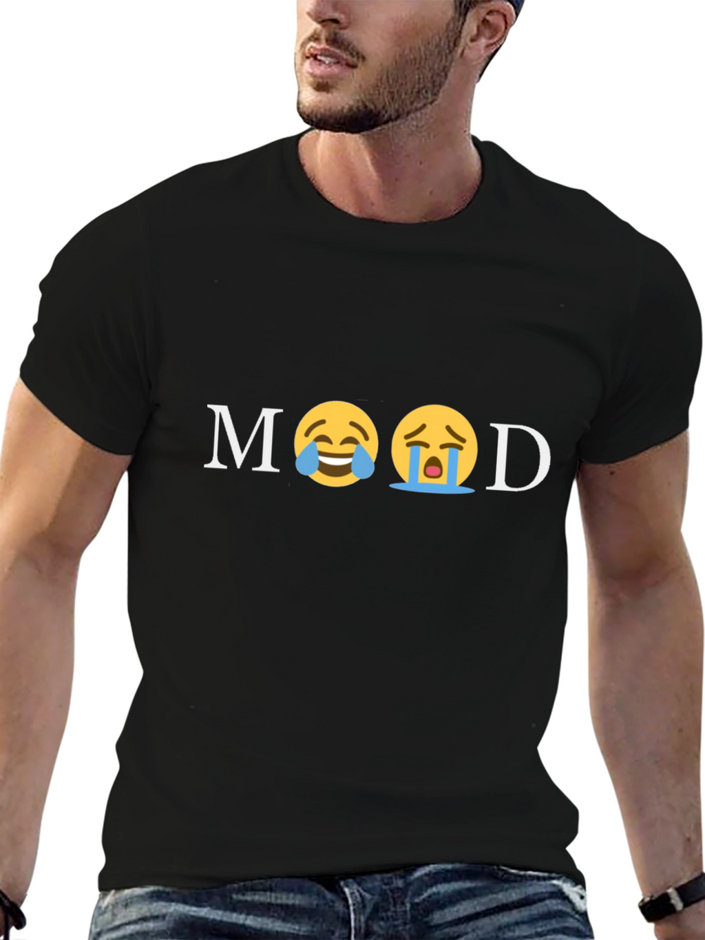 Mood Emoji Graphic Print T-Shirt