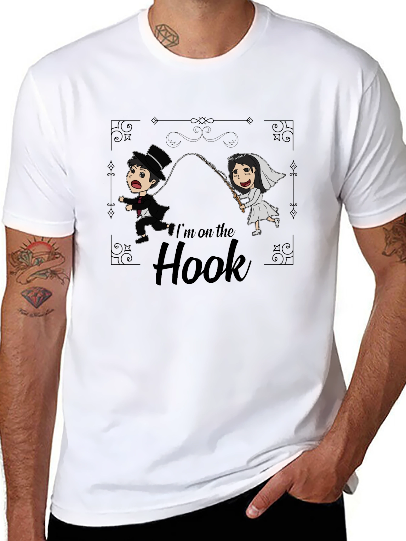 Im On The Hook T-Shirt - Wedding Humor