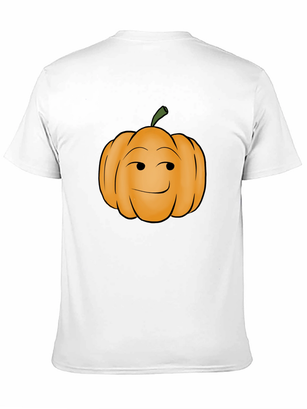 Smirking Pumpkin Graphic Tee - Black Cotton T-Shirt