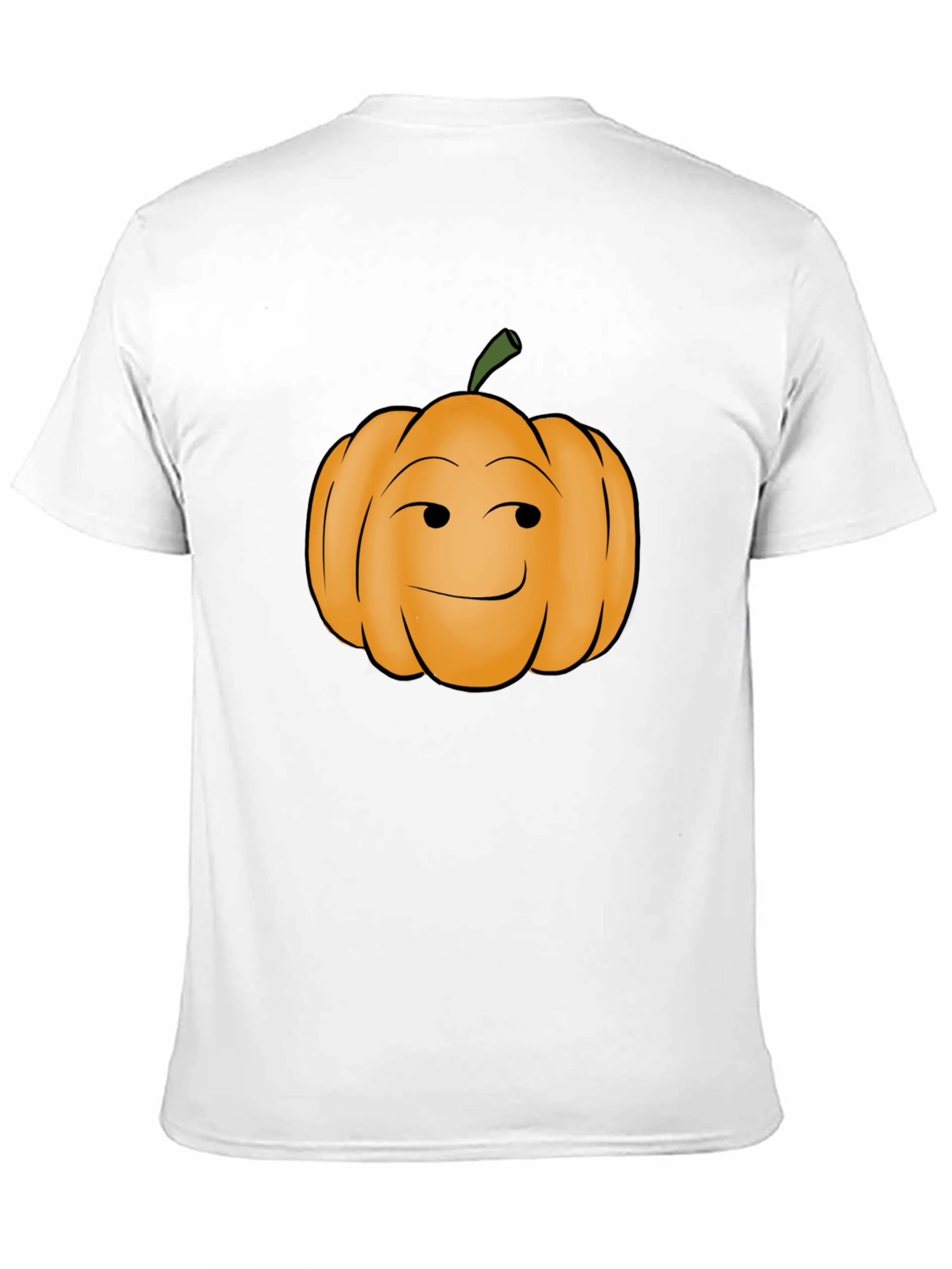 Smirking Pumpkin Graphic Tee - Black Cotton T-Shirt