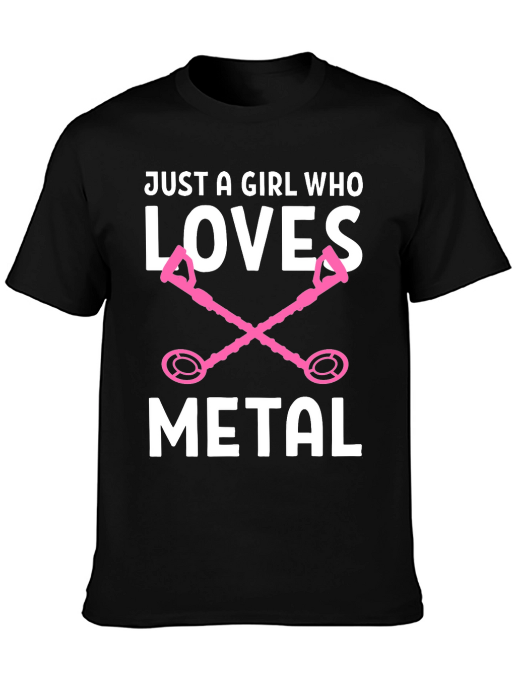 Girl Who Loves Metal Detector Graphic Tee