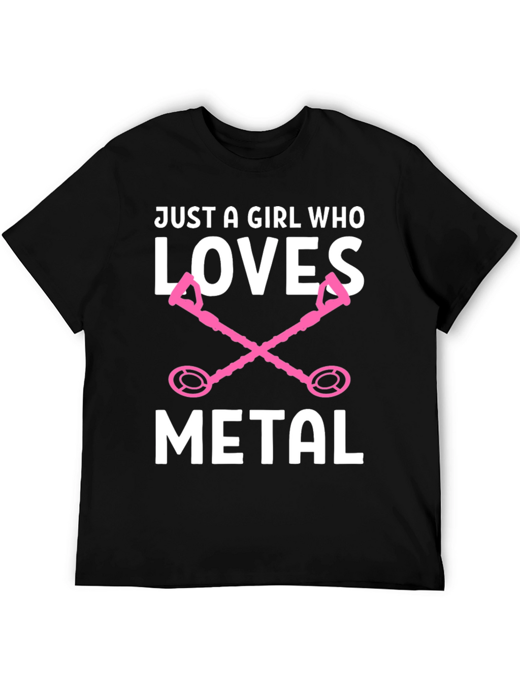 Girl Who Loves Metal Detector Graphic Tee