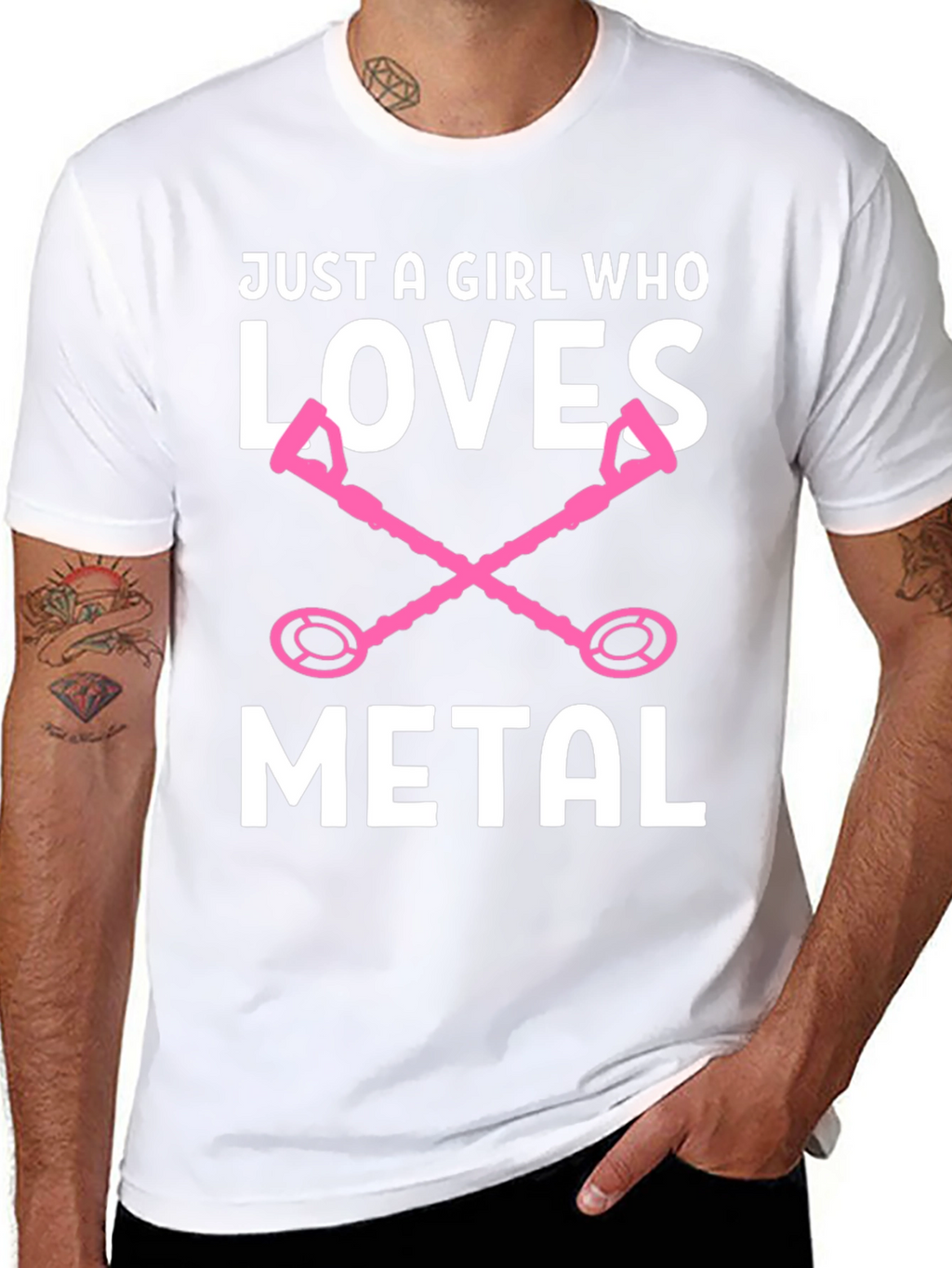 Girl Who Loves Metal Detector Graphic Tee