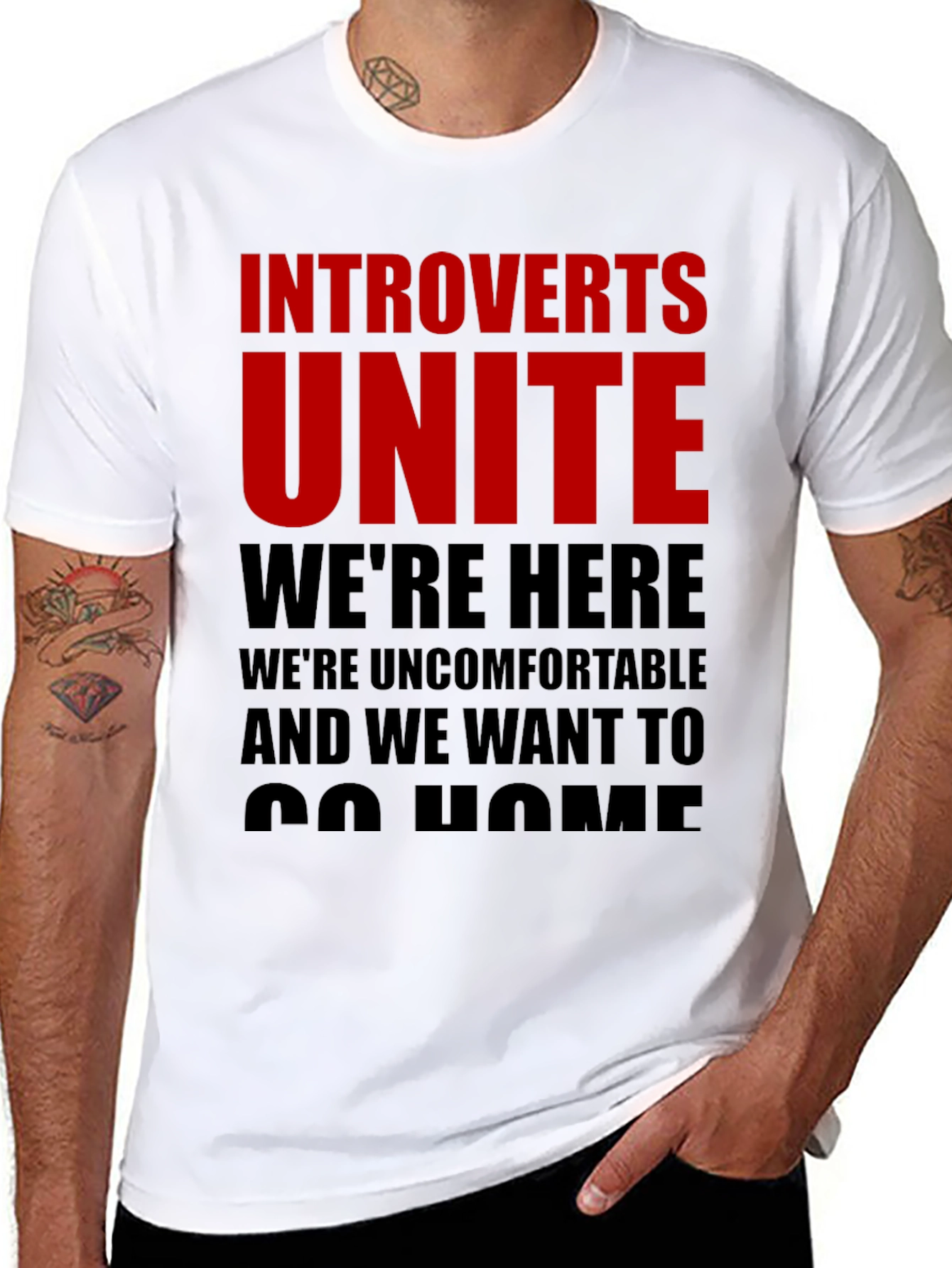 Introvert Unite T-Shirt - Funny Slogan Tee