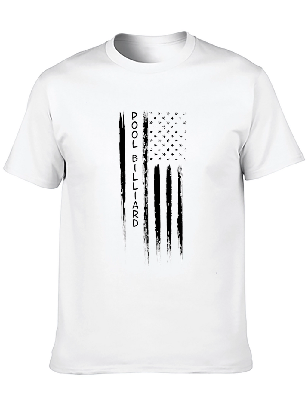 Pool Billiard T-Shirt - American Flag Design