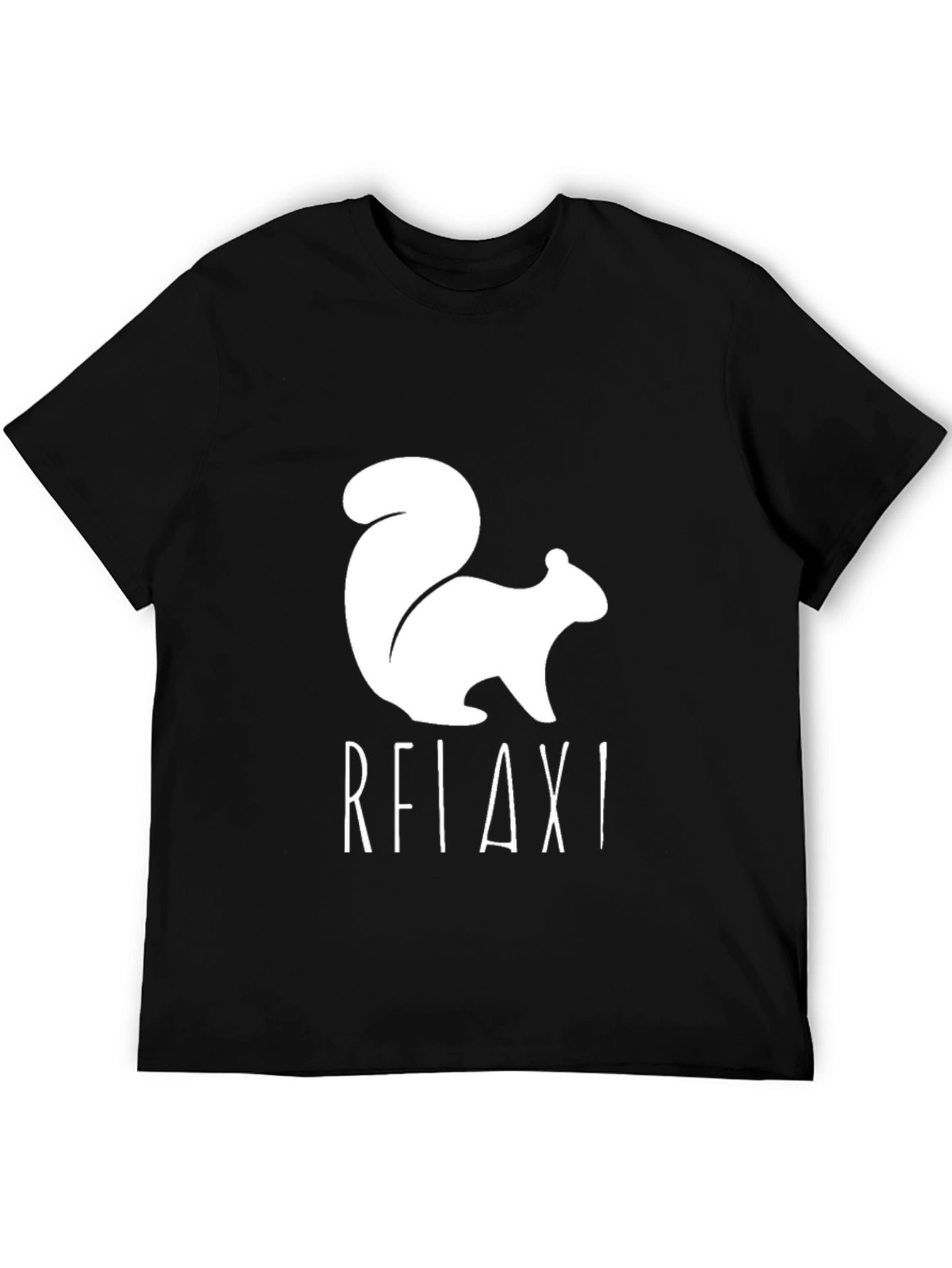 Relax! Squirrel Graphic Tee - Black