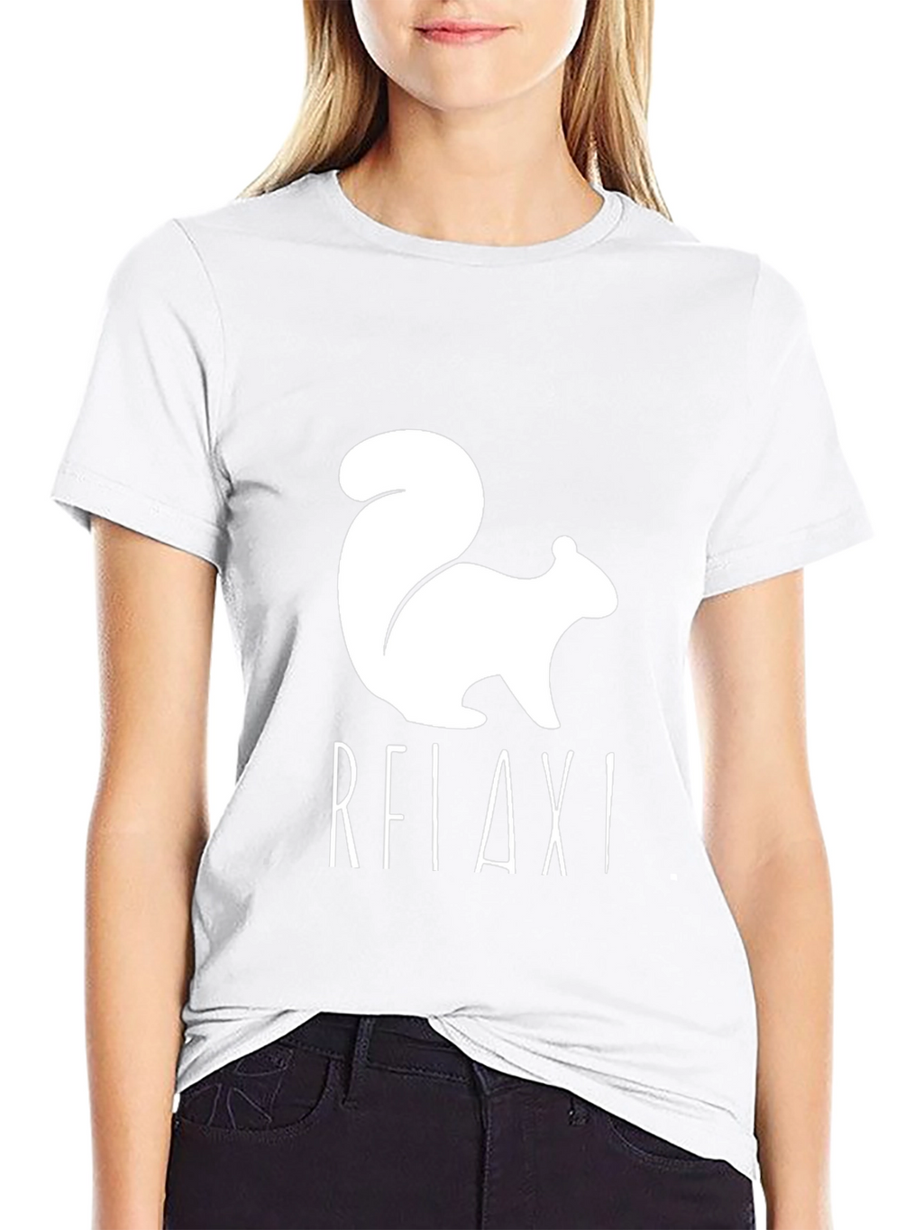Relax! Squirrel Graphic Tee - Black