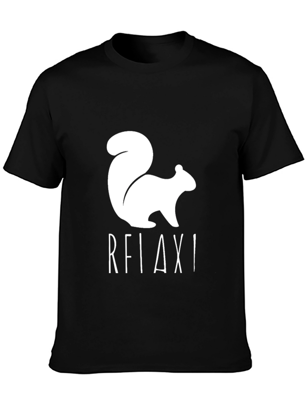Relax! Squirrel Graphic Tee - Black