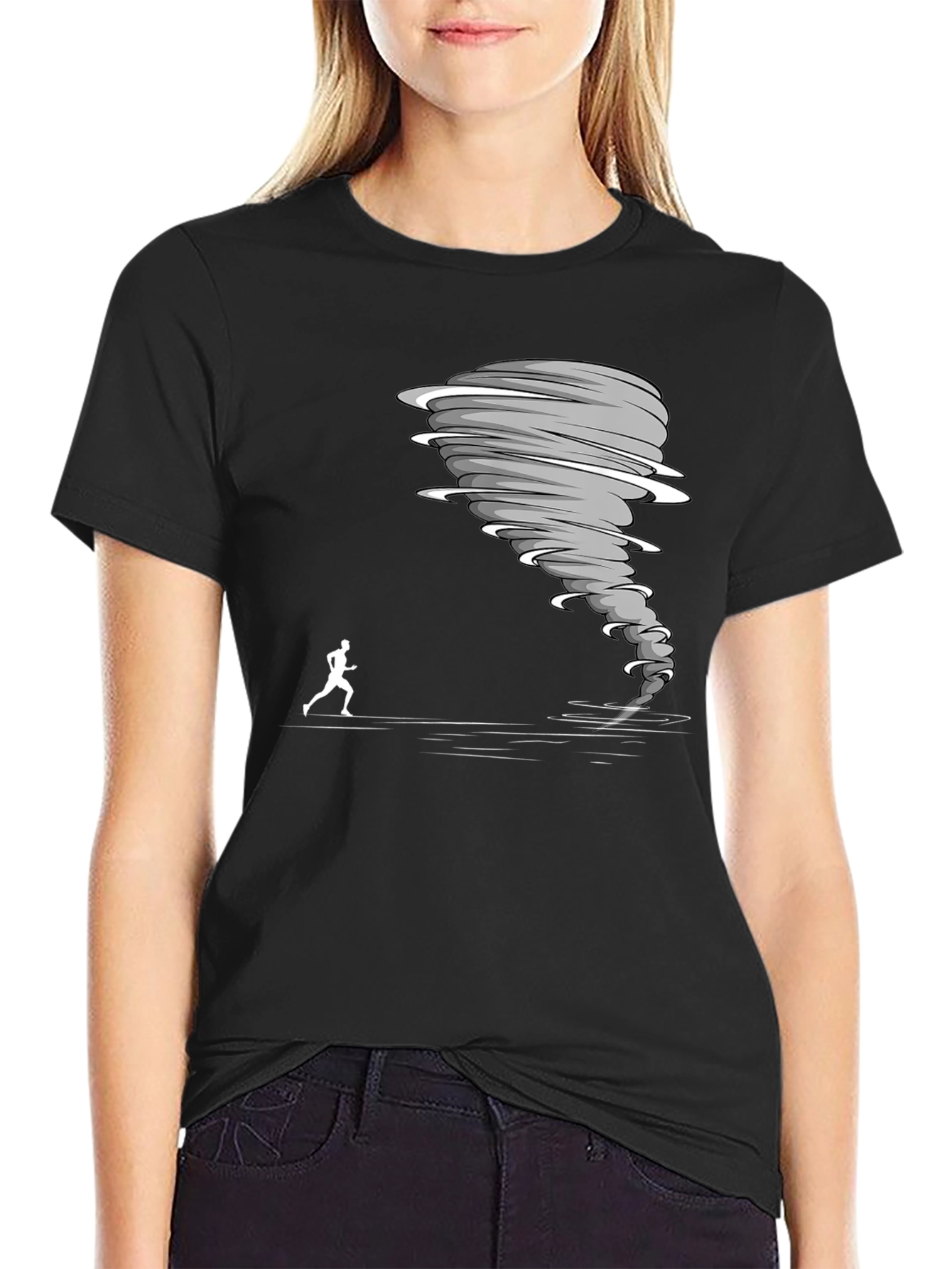 Tornado Chaser Graphic Tee - Black Cotton