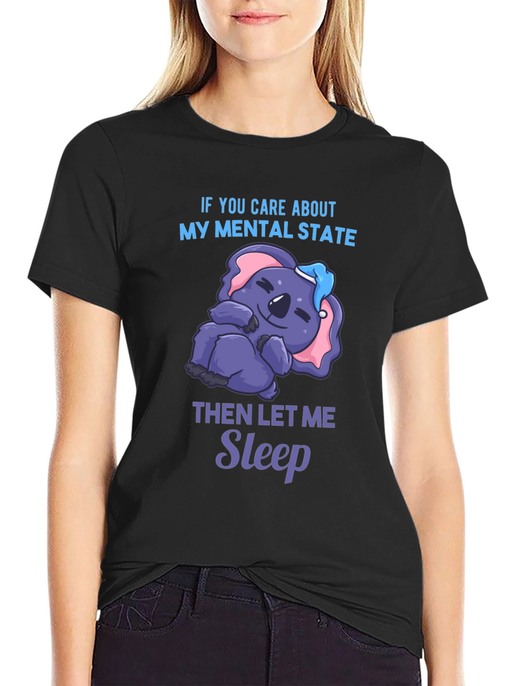 Funny Mental State Koala Sleep T-Shirt