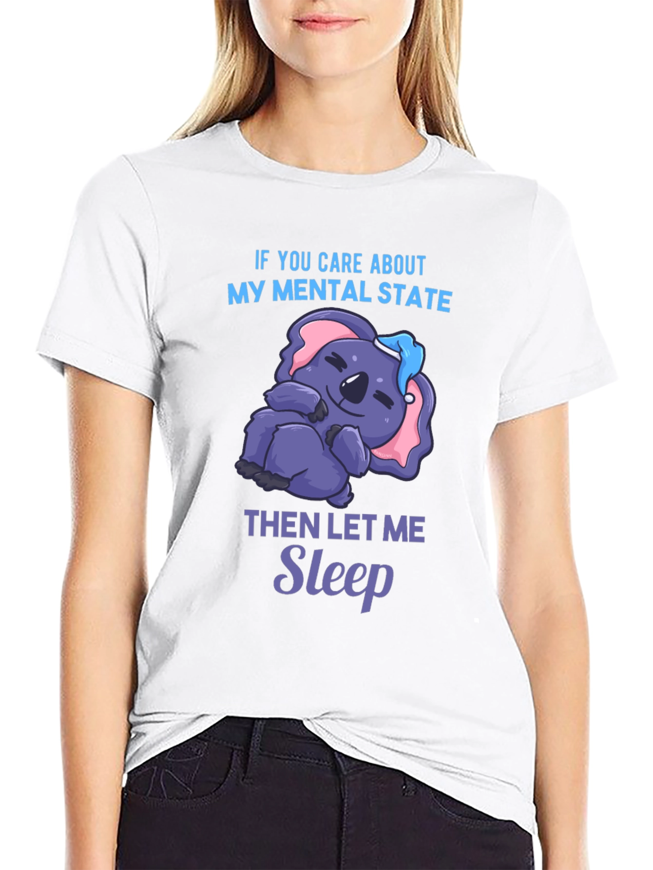 Funny Mental State Koala Sleep T-Shirt