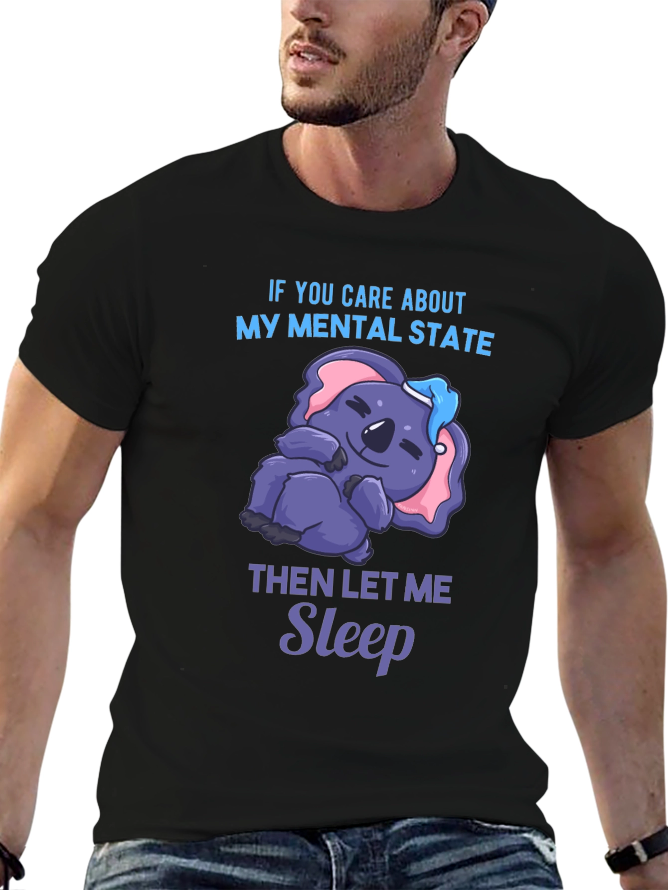 Funny Mental State Koala Sleep T-Shirt
