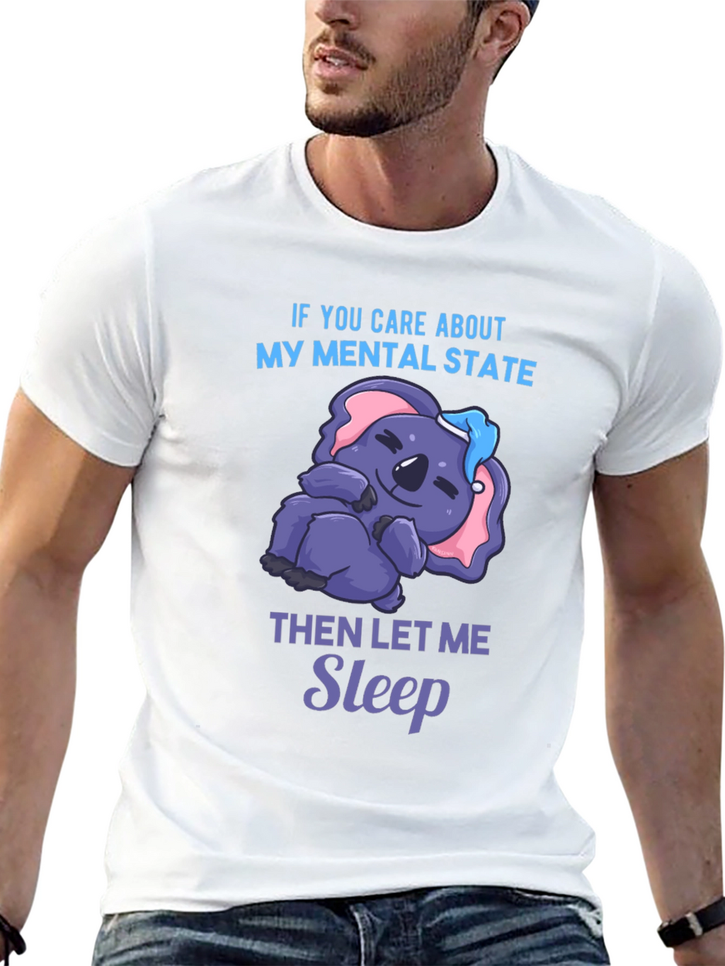 Funny Mental State Koala Sleep T-Shirt