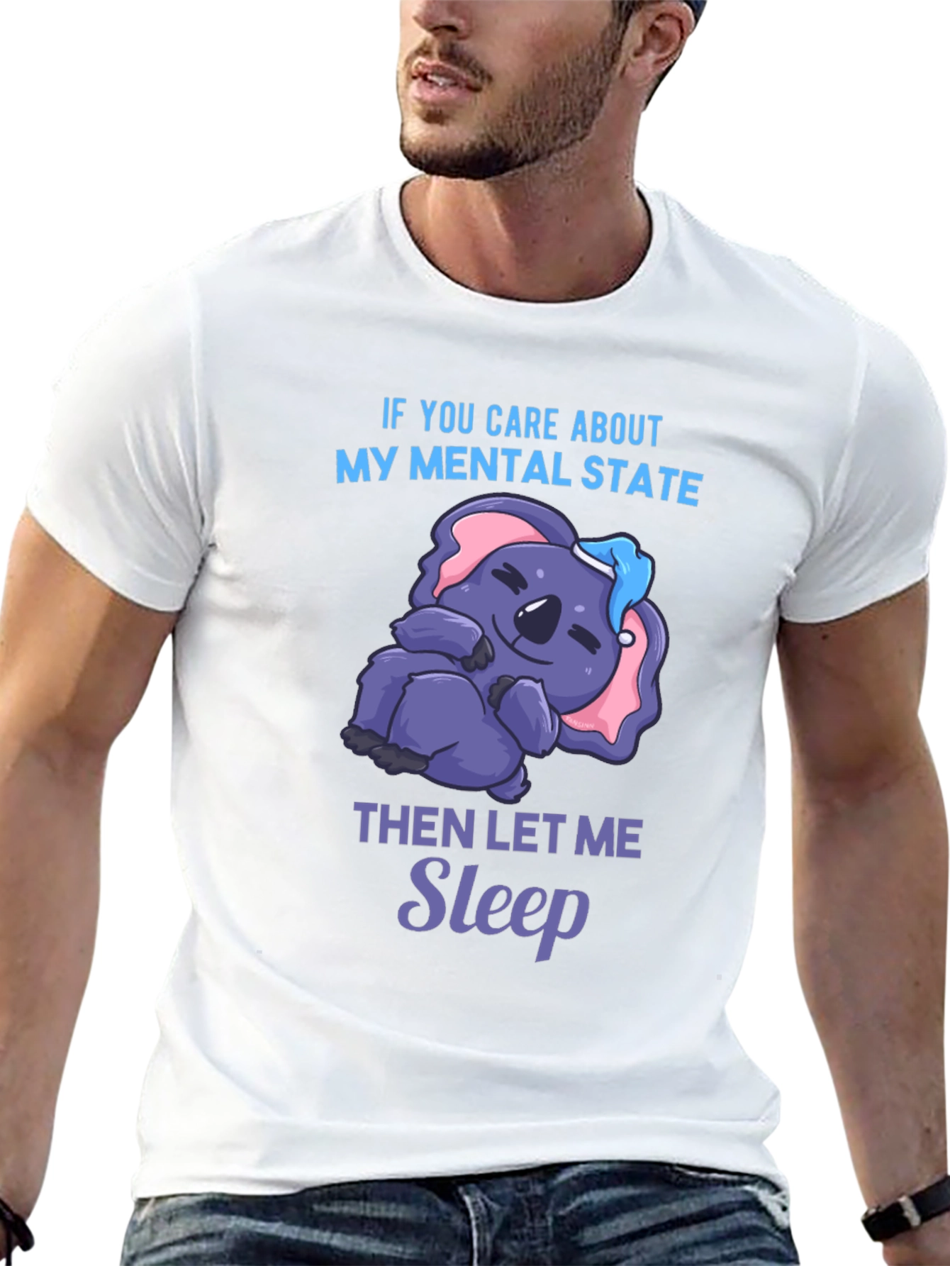 Funny Mental State Koala Sleep T-Shirt
