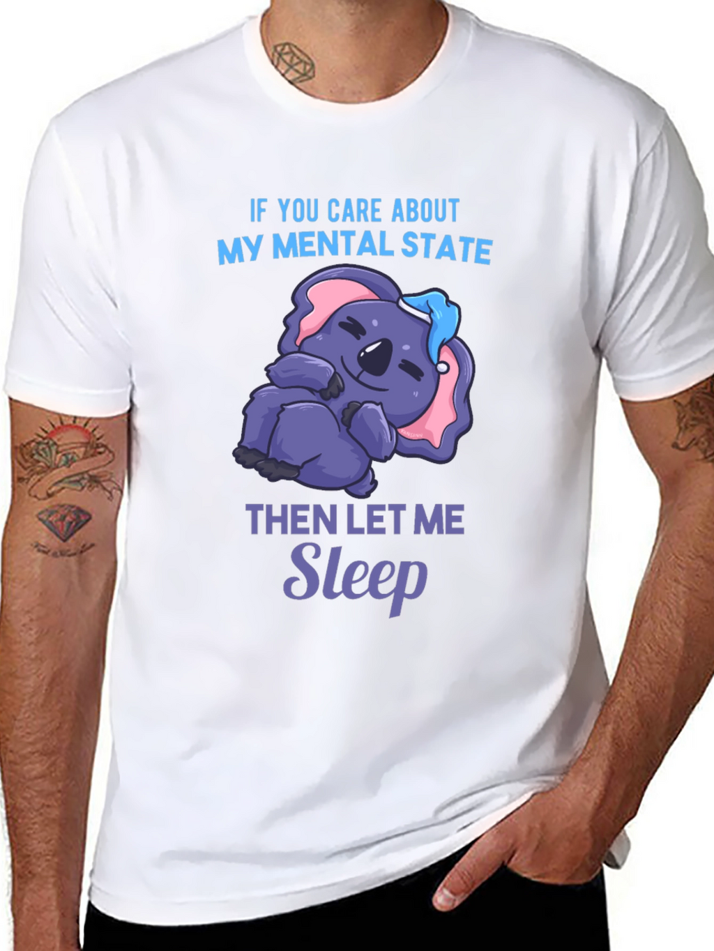 Funny Mental State Koala Sleep T-Shirt