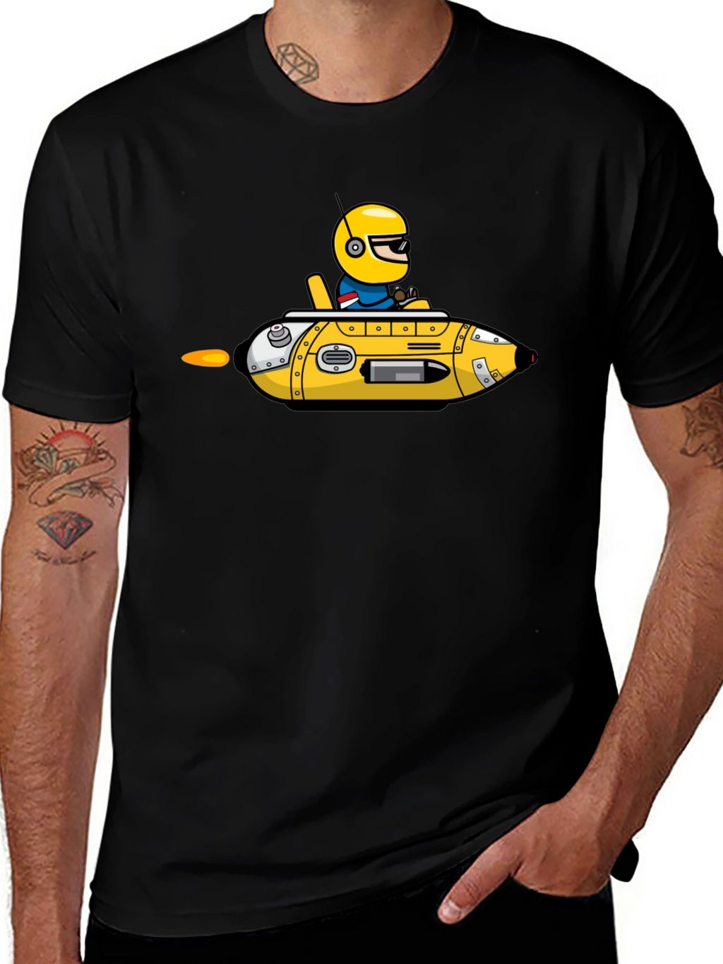 Cartoon Submarine T-Shirt