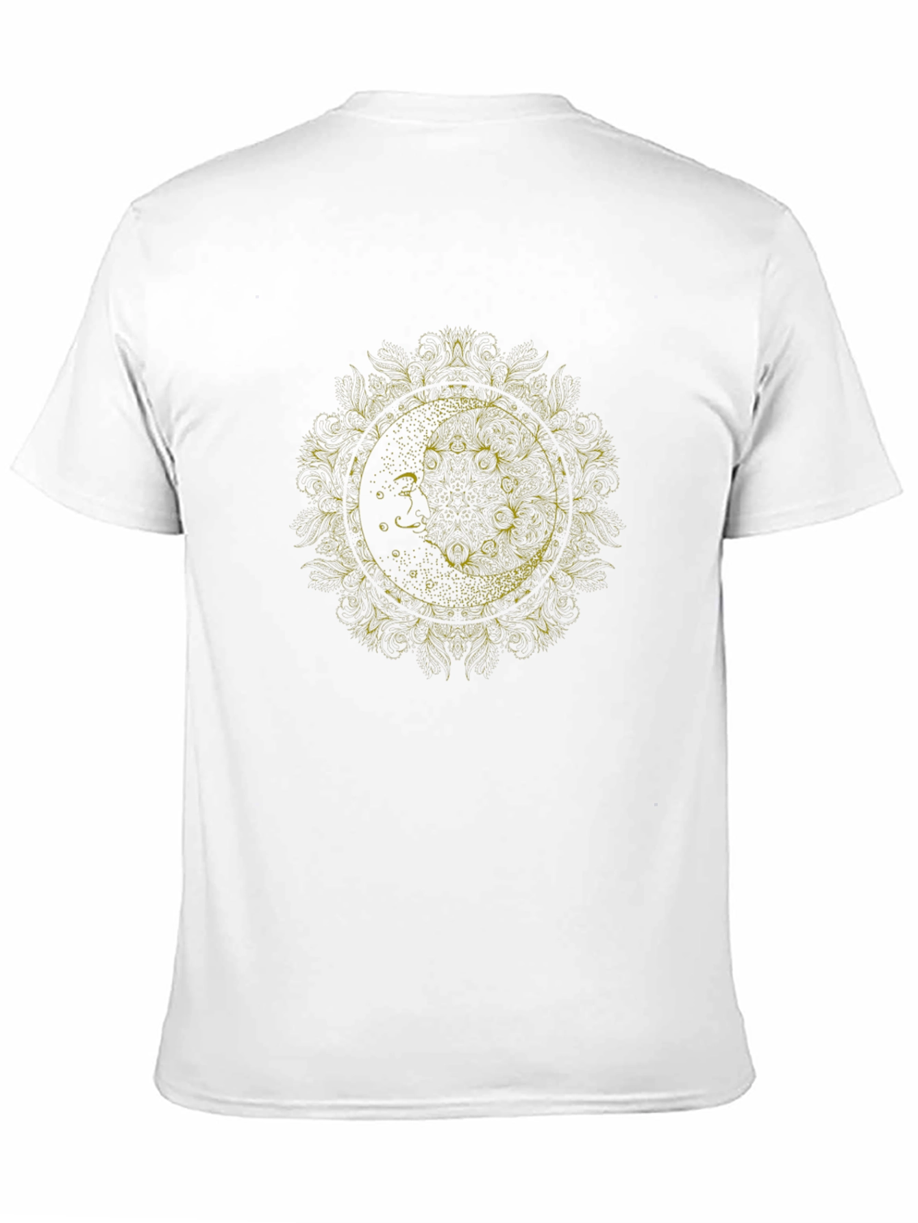 Lunar Mandala Graphic Tee - Soft Black Cotton