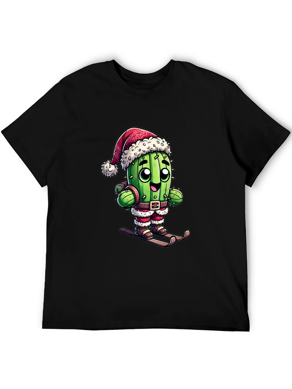 Santa Cactus Ski T-Shirt