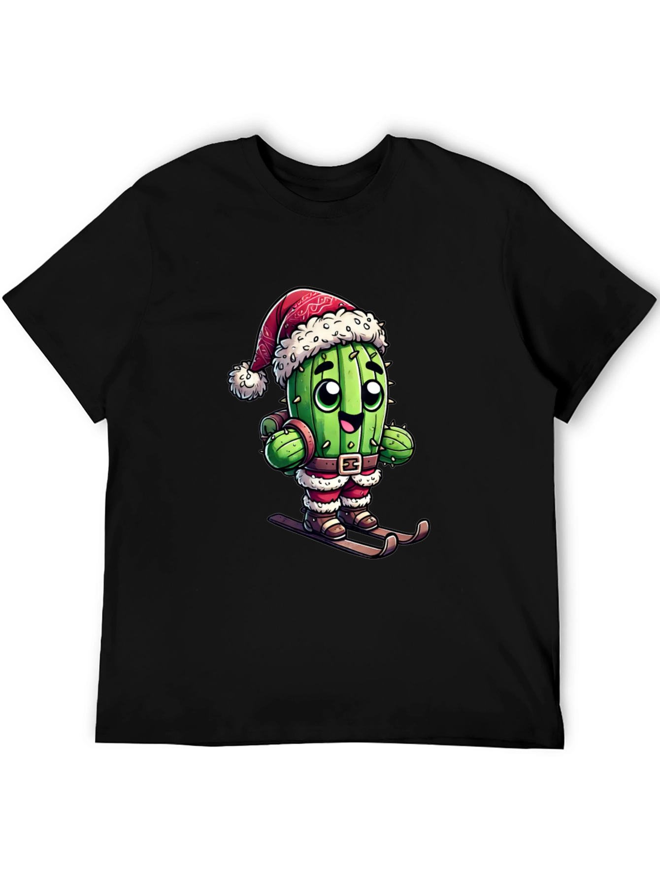 Santa Cactus Ski T-Shirt