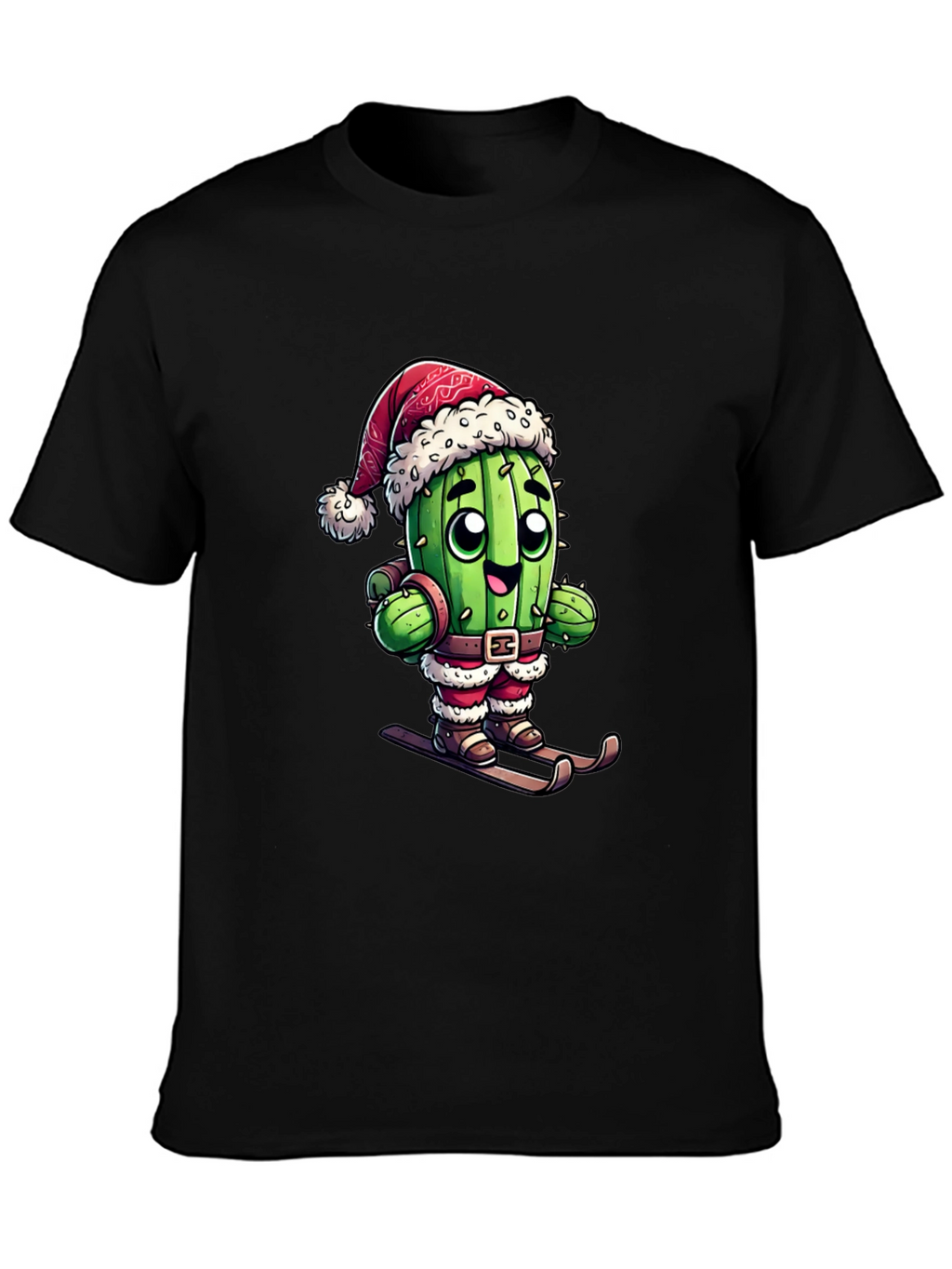 Santa Cactus Ski T-Shirt