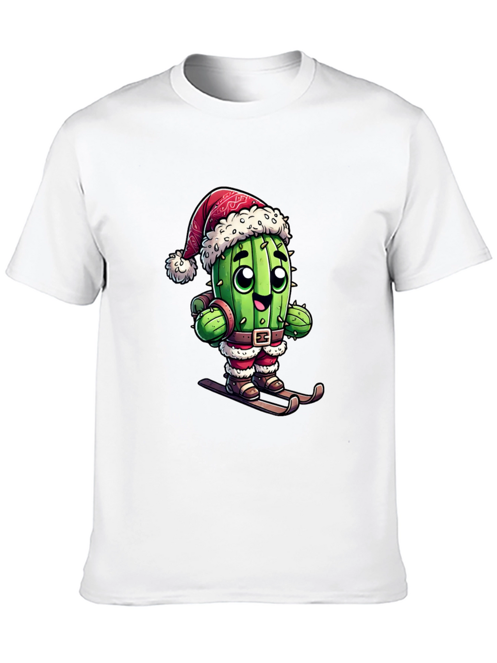 Santa Cactus Ski T-Shirt