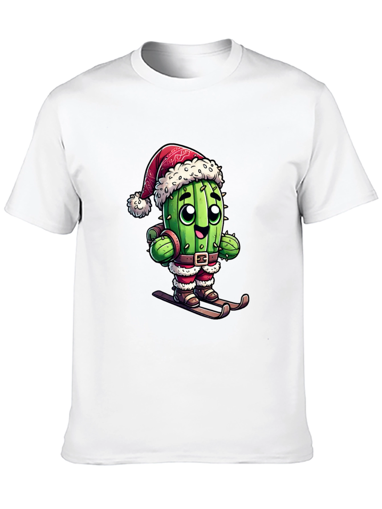 Santa Cactus Ski T-Shirt